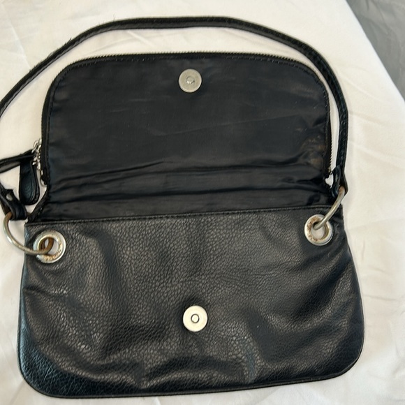 DISNEY PARKS black non leather small shoulder bag. Mickey Mouse design on front. - Picture 9 of 14